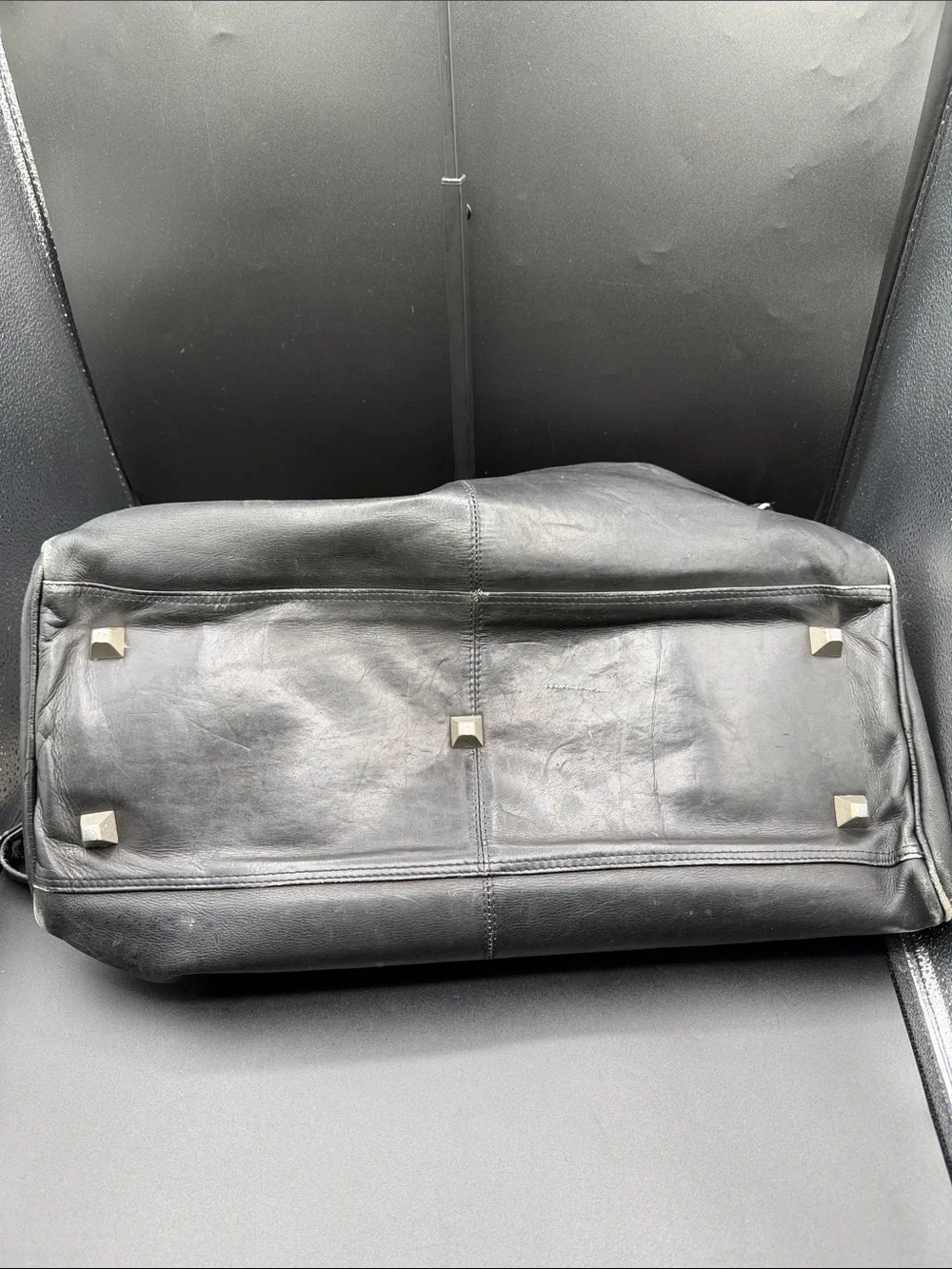 Latico Black Leather Weekender Bag - Men's Travel Duffel